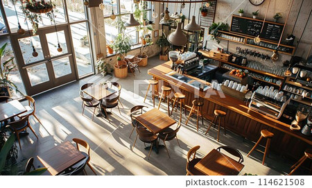 Inside a trendy cafe 03 114621508