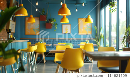 Inside a trendy cafe 05 114621509