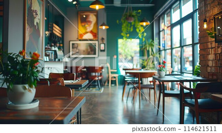 Inside a trendy cafe 07 114621511