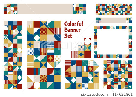 Banner set_geometric pattern Banner set_geometric pattern 114621861