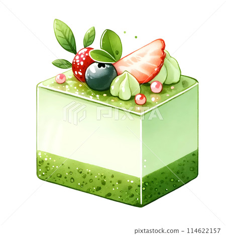 matcha gelatin cake 114622157