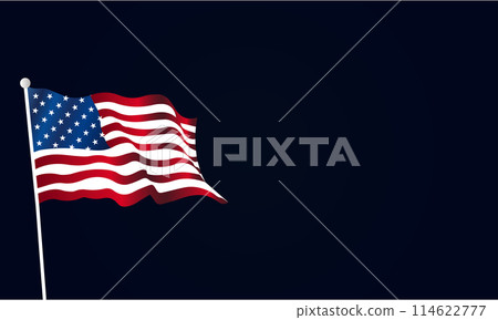 Proudly Waving A Stunning Flag Day Illustration Proudly Waving A Stunning Flag Day Illustration 114622777