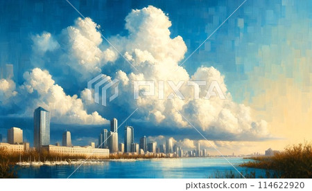 建築和夏日的天空 114622920