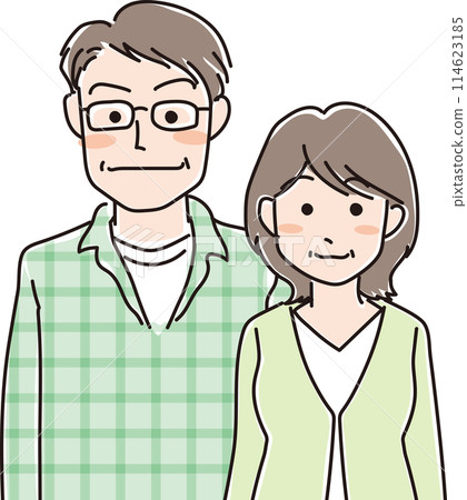 People illustration_Middle-aged men and women_40s_Couple People illustration_Middle-aged men and women_40s_Couple 114623185