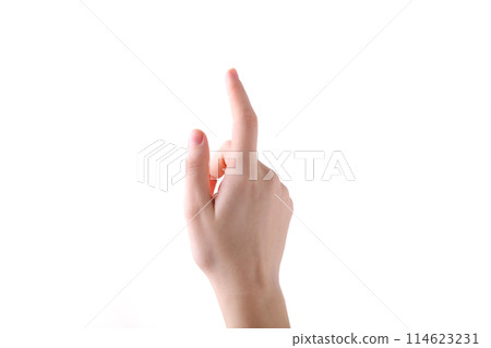 Female hand gesture isolated on a white background Female hand gesture isolated on a white background 114623231