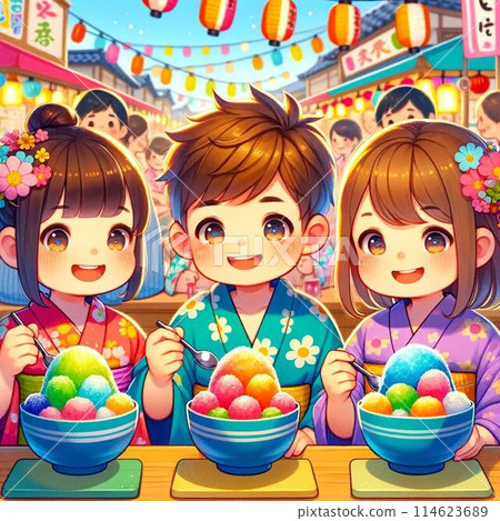 Shaved ice with friends 114623689