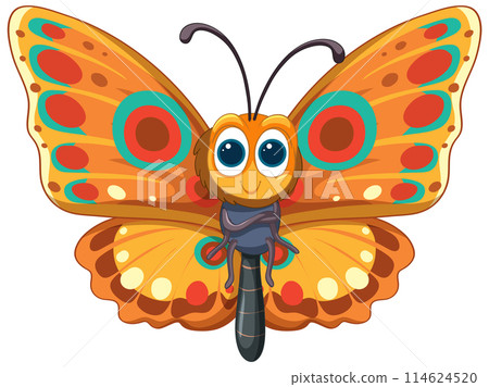 Colorful Butterfly Cartoon Character Colorful Butterfly Cartoon Character 114624520