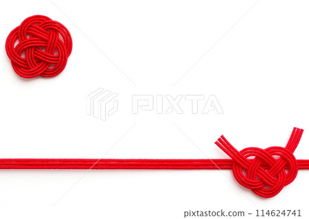 Awaji knot and Ume knot on white background with space 114624741