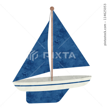 Yacht watercolor illustration Yacht watercolor illustration 114625053