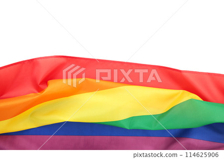 Rainbow LGBT flag isolated on white background Rainbow LGBT flag isolated on white background 114625906