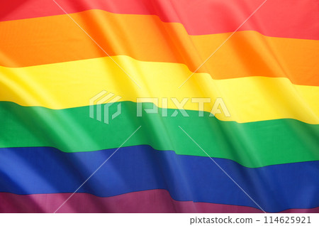 A rainbow flag background with copy space A rainbow flag background with copy space 114625921