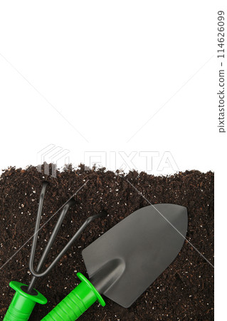 Set of plant care utensils isolated on white background Set of plant care utensils isolated on white background 114626099