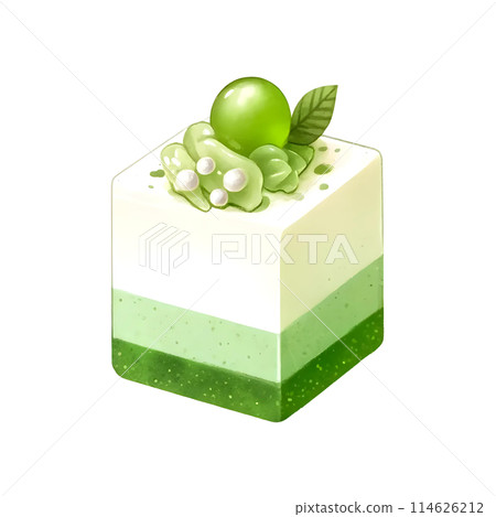 green grape gelatin cake 114626212