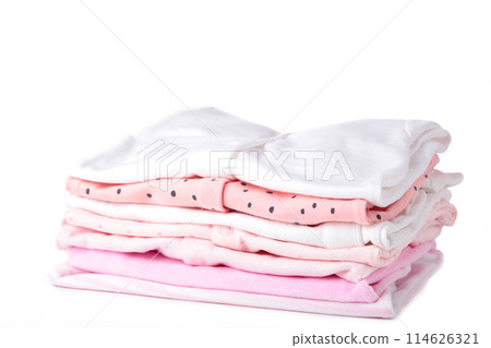 Baby clothes isolated on white background, cut out 114626321