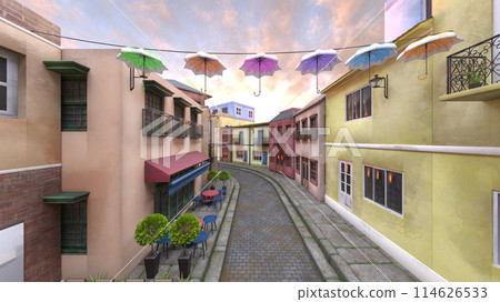 A city with cobblestones A city with cobblestones 114626533