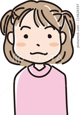 People illustration_Elementary school girl_Girl_Child People illustration_Elementary school girl_Girl_Child 114626597