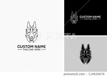 Abstract technology animal fox vector logo template Abstract technology animal fox vector logo template 114626678