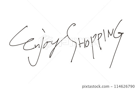 Stylish handwritten characters 114626790