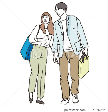 A couple enjoying shopping 114626794