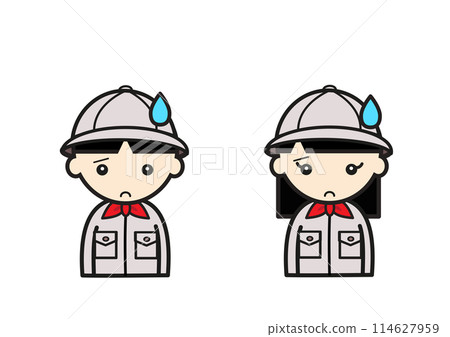 Boy Scouts with troubled faces 2 114627959