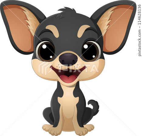 Cartoon happy Chihuahua dog breed Cartoon happy Chihuahua dog breed 114628136