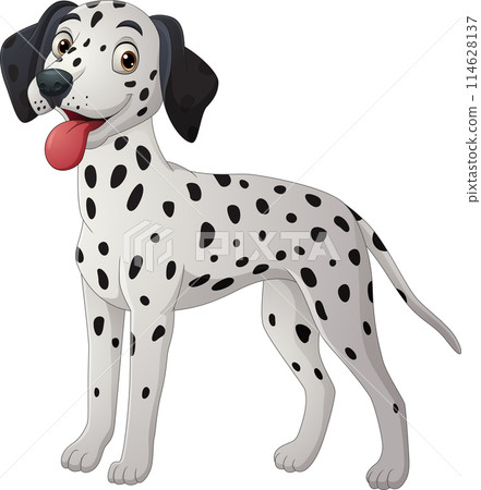 Cartoon happy dalmatian dog breed Cartoon happy dalmatian dog breed 114628137