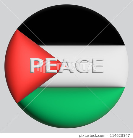 3D Flag of Palestine in the concept of peace in Palestine 3D Flag of Palestine in the concept of peace in Palestine 114628547