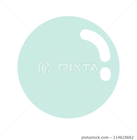 Shiny water bubble in flat design. Underwater blue aqua sphere, liquid droplet. Vector illustration isolated. 114628662