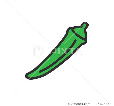 Simple okra illustration Simple okra illustration 114628858