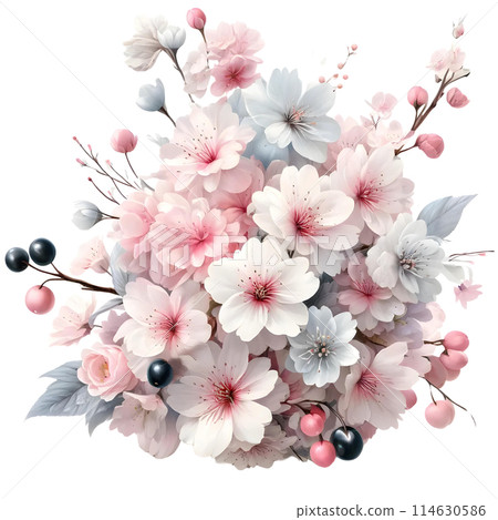 3D bouquet of cherry blossom 114630586