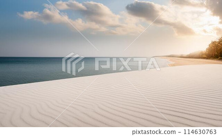 Resort beach at sunset 114630763