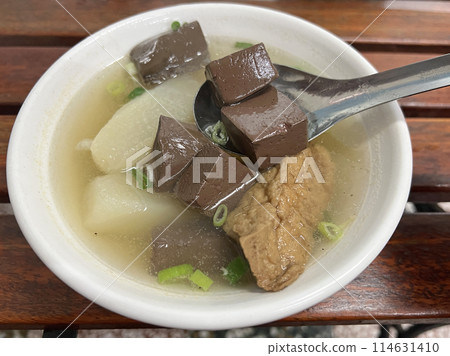 拍攝台灣傳統早餐綜合湯 114631410