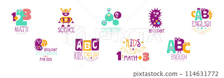 Kids Science Education Curriculum Club Logo Template Vector Set Kids Science Education Curriculum Club Logo Template Vector Set 114631772