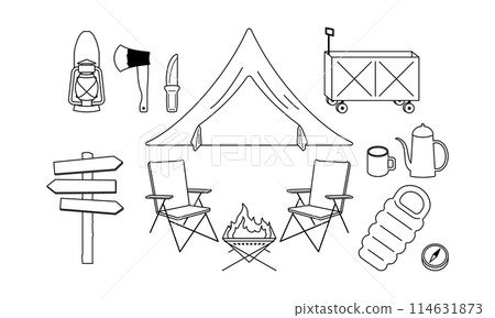 Camping Monochrome 114631873