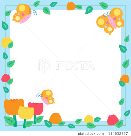 orange tulip flower frame 1 orange tulip flower frame 1 114632857