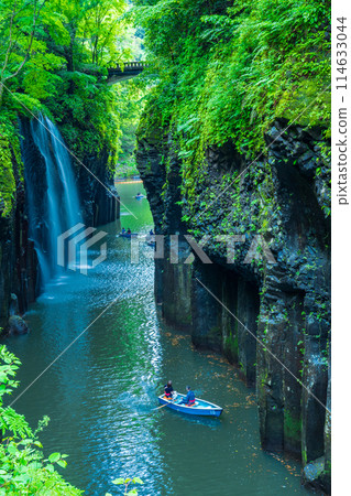 宮崎縣高千穗町高千穗峽谷和真名井瀑布的柱狀節理 114633044