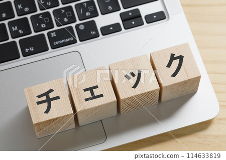 A building block with the word check written on it 114633819