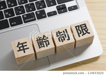 Building blocks with age restrictions written on them 114633820