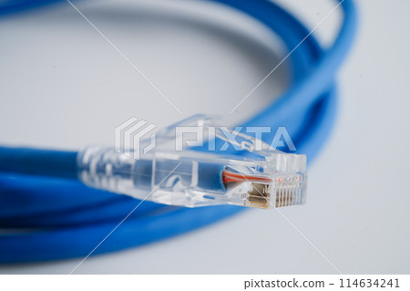 Ethernet cable for connect to wireless router link to internet service provider network. Ethernet cable for connect to wireless router link to internet service provider network. 114634241