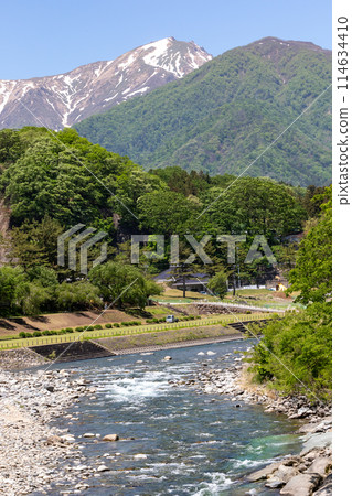 Early summer water hot springs Tanigawadake and Tonegawa Early summer water hot springs Tanigawadake and Tonegawa 114634410