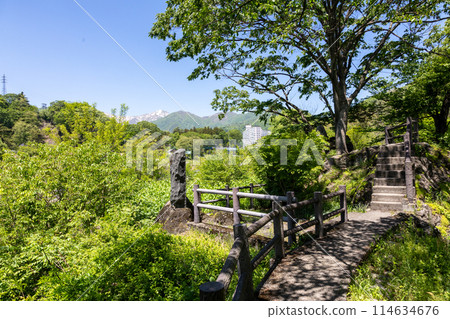 Early summer water hot spring Suwakyo promenade 114634676