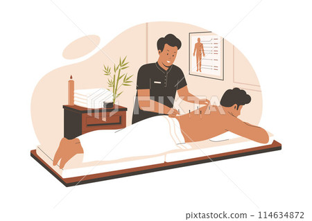 Acupuncture treatment concept Acupuncture treatment concept 114634872