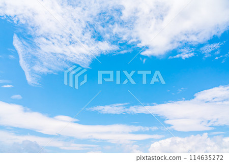 Background material: Blue sky and white clouds Background material: Blue sky and white clouds 114635272