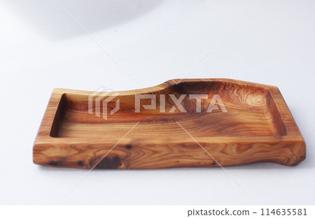Wooden kitchen utensils stacked view, spoon and spatula close up 114635581