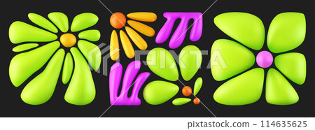 Vector abstract spring flowers. 114635625