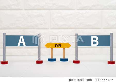 An image showing two options, A and B 114636426