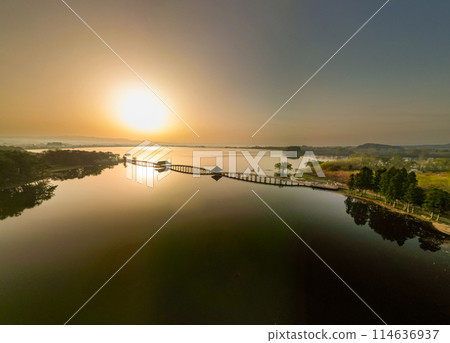 「青森縣」清晨陽光照耀下的美麗鶴之舞橋 114636937