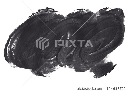 Black and gray brush strokes isolated on white background. Watercolor Black and gray brush strokes isolated on white background. Watercolor 114637721