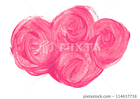 Pink paintbrush isolated on white background. Watercolor 114637738