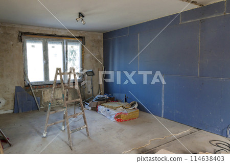 Interior of a house under construction. Renovation of an apartment 114638403